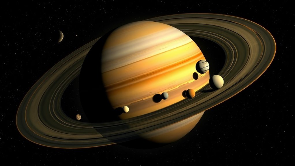 saturn s diverse moon system